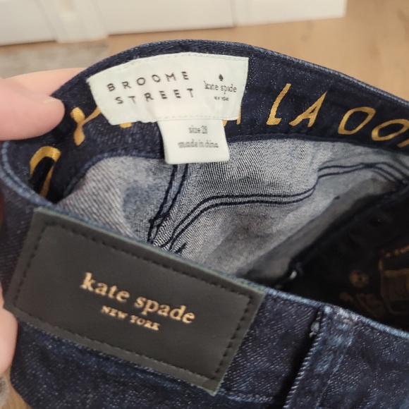 Kate Spade Broome Street Jeans 28 Dark Wash Skinny Leg Cropped Mid Rise Denim - Picture 6 of 9